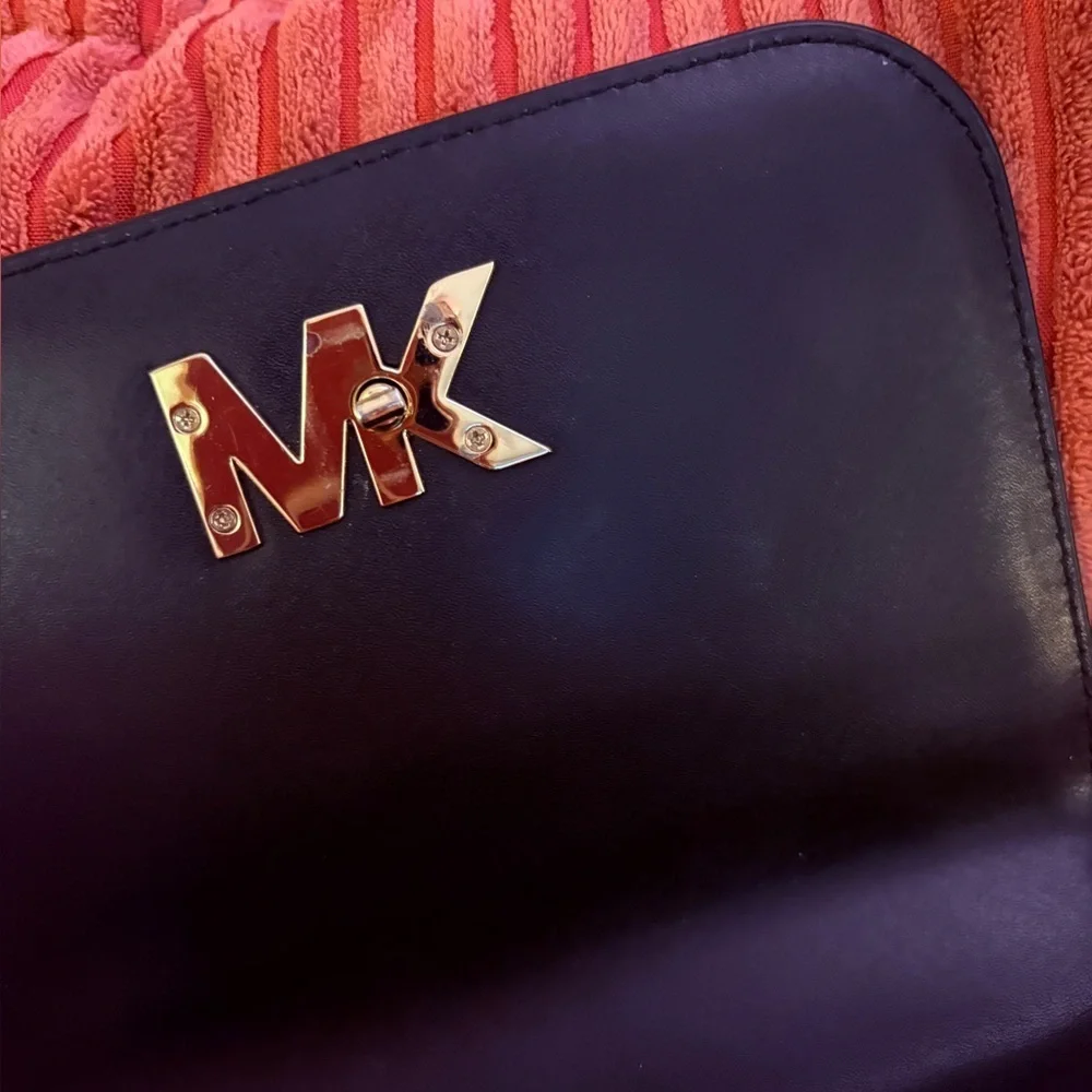Michael Kors Black Leather Chain-Handle Shoulder Bag